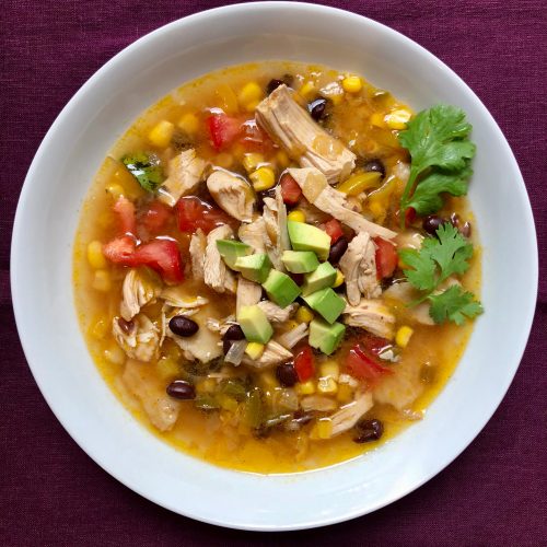 Tortilla Chicken Soup with Homemade Chips | Frances Largeman-Roth
