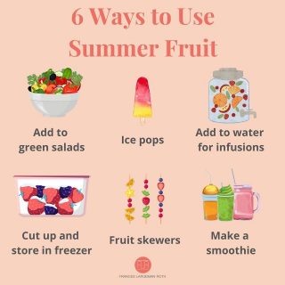 FUN WAYS TO USE SUMMER FRUIT!
Let me guess, you’ve got some extra 🍉 in the fridge from the long weekend. I’d maybe you bought extra 🍓 at the farmer’s market like I did, and they’re getting a little soft. 
Do NOT throw these gorgeous fruits away! Grab one of these 🤩 ideas and put it to use rn. And save this for later because you know you’re gonna need it! 🍉🍓🫐 🍇 🍑 
Need some inspo? Grab the link in my bio for my all natural 🚀 pops😋
#summerfruit 
#nofoodwaste 
#useyourleftovers 
#fruityrecipes
#icepops 
#fruitsskewers 
#familyfriendlyrecipes 
#hydratingfoods 
#smoothietips 
#infusedwater