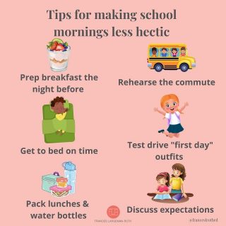 6 TIPS FOR LESS HECTIC MORNINGS!
Many of you sent your 👦🏽 🧒🏼 off to school for the first time today, and the rest of us will be doing so after Labor Day. There’s always a lot of 😁 but also some nerves 😬 I have a kid who is going to Middle School for the first time (yikes!), so there’s a new building and a new routine to navigate.
Even though YOU a might be ready to lose it 😩 right about now, it helps your kids when you can stay calm and collected during this transition from summer to school year. 
Here are 6 things that help me and my crew feel organized and ready for that first week back. I hope they help you too 🤗 
Grab the link 👆for an overnight oats recipe the whole crew will ❤️ What’s your fave hack for making school mornings go well? 
Happy back to school! 🎒 
#backtoschool 
#backtoschooltips 
#backtoschoolhacks 
#makeaheadbreakfast 
#getreadyforschool 
#momof3 
#lessstress