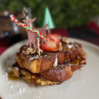 🎄 EGGNOG FRENCH TOAST 🎄
For your holiday morning breakfast, may I suggest this 😋 Eggnog French Toast. You probably have some #eggnog kicking around in the fridge, so make good use of it with this French toast 🍞 and feel free to make it advance and reheat it 😉
Eggnog French toast
2 cups eggnog (I used @califiafarms)
3 🥚 whisked
1/4 tsp cinnamon
1 tsp 🍊 zest 
1 loaf whole wheat challah
1 T 🧈 
Combine all ingredients except challah and place in baking dish.
Slice challah into 1-inch slices. Add to dish and let sit for 5 min/side.
Heat a griddle over medium, add 1/2T 🧈, coat griddle and cook toast for 4 min/side, until golden. Serve with powdered sugar and berries 🍓🫐 
Kick back with a hot cup of ☕️ and enjoy your holiday morning! 🎄❤️💚🥂🎁 
#frenchtoast 
#eggnogrecipe 
#plantbasedeggnog 
#eggnog 
#frenchtoastrecipe 
#holidaybreakfast 
#powderedsugareverywhere