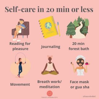 💜QUICKIE SELF-CARE 💜 
Need a quickie? Not that kind 😉 the self-care 🛁 type. I have been so head down, blinders on working toward my 📕 deadline that I really did a number to my back 🤕 I realized that even though I’m sprinting, I still need to breathe 🧘🏻‍♀️ and take care of myself or else I may just not be able to finish the book.
In case you’re in the same situation, here are 6 ways to take care of yourself in less than 20 min. Now that’s my kind of quickie! 
Which one will you try today? I’ll be taking @latkethedoxie on a forest 🌲 bath😁 And I’ve ordered @jenniferweinerwrites new book, The Summer Place—can’t wait to read it poolside later this month 🏖 
#selfcaretipsandtricks 
#easyselfcare 
#bookclub 
#readabook 
#beachread 
#thesummerplace 
#journaling 
#forestbathing 
#forestbath 
#jumpropeworkout 
#breathworkhealing 
#meditating 
#facemasktime 
#guasha 
#wellnesswednesday 
#everydaywellness 
#getoutsidemore