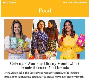 CELEBRATE 🎉 WOMEN FOUNDERS! 
You may have already peeped this yesterday in my stories, but I wanted to give this story some 💛 in my feed as well. 
In honor of #womenshistorymonth, my latest piece for @todayfood highlights 7 female-founded food brands that are changing the entrepreneurial landscape for the better. Female founders are on 🔥with 114% more women entrepreneurs than there were 20 years ago. 
Some of these brands, like @moonshotsnacks and @renewalmill are making strides toward planetary 🌎 health, while @thisbar (founded by @kristenanniebell) helps end child hunger, and @fromparo is introducing South Asian comfort food to the US. I ❤️ supporting and shining a light on female-founders and I celebrate all the hard work they’re doing! 
Grab the link👆to read the full story. And tell me about a woman-owned brand that you ❤️ 
#femalefounders 
#womenshistorymonth 
#endchildhunger 
#foodwastefighters 
#fightfoodwaste
#womenentrepreneurs 
#womensupportingwomen