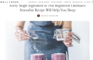 💤 SLEEP SMOOTHIE 😴 
Yes, it’s a thing! And I just shared my tips and recipe for making a smoothie to help you drift off to dreamland 💤 with @iamwellandgood. 
So what goes into a sleep smoothie and why would you need one? 
💤 Stress is at an all-time high in the US right now and as you know, stress affects 😴 
💤 Melatonin is a great tool for getting a good night’s sleep, but you can get habituated to supplements, needing a higher dose over time
💤Certain foods, including 🍇 tart 🍒 walnuts and pistachios all contain naturally occurring #melatonin, so it’s smart to get more of these in your diet for better 😴 
💤Including yogurt or kefir in your smoothie is a smart idea because probiotics may help trigger the release of #serotonin, the feel good 😊 neurotransmitter
Get the recipe and more specific info on 💤 promoting ingredients at the link 👆 
#smoothierecipes 
#wellandgood 
#wellnesswesnesday 
#wellnesstips 
#healthysleep 
#naturalsleep 
#melatonin 
#foodswithmelatonin 
#naturalsleepremedy 
#nutritionistapproved 
#mediard